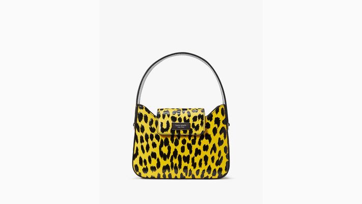 Kate Spade Sam Icon Modern Leopard Mini Hobo Bag, Wild Chamomile