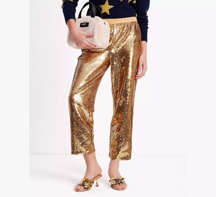 Kate Spade Sequin Jogger Pants, New Gold Luxor