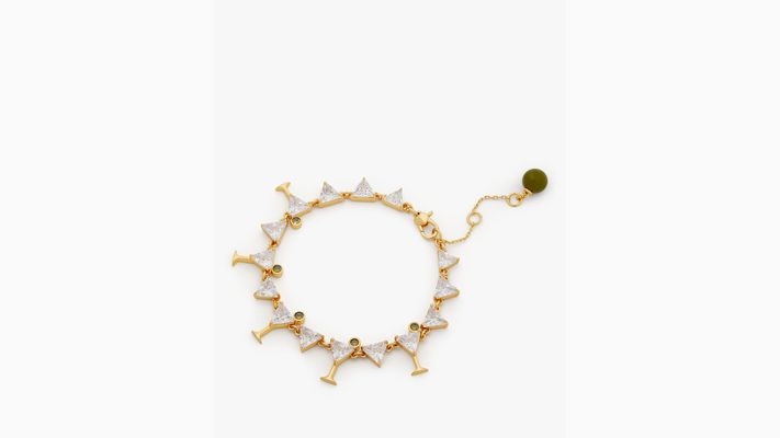 Kate Spade Shaken Or Stirred Tennis Bracelet, Clear/Gold