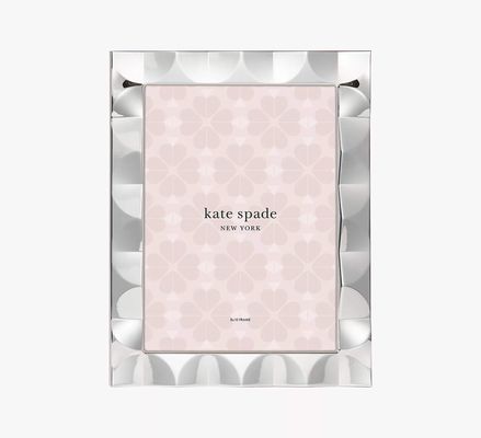 Kate Spade South Street 8X10 Scallop Frame, Silver Plate