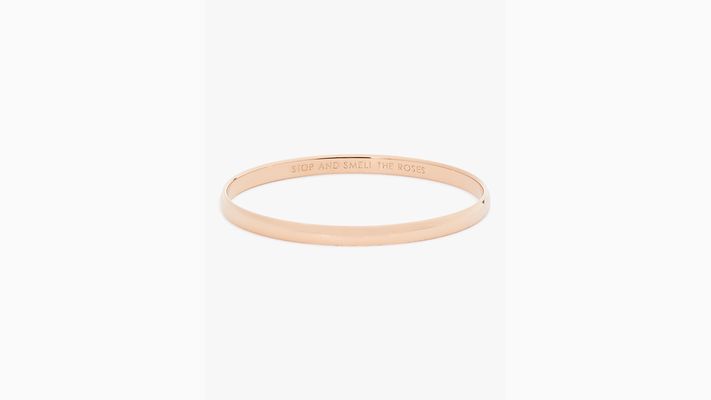 Kate Spade Stop And Smell The Roses Idiom Bangle, Rose Gold
