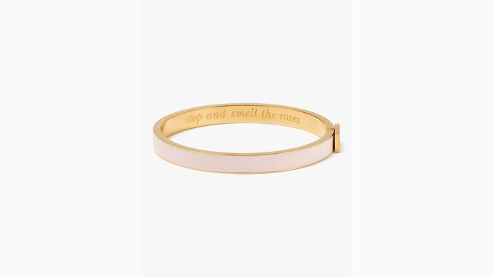 Kate Spade Stop And Smell The Roses Thin Idiom Bangle, Blush