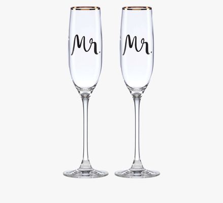 Kate Spade Wedding Party Flute Pair, Gold