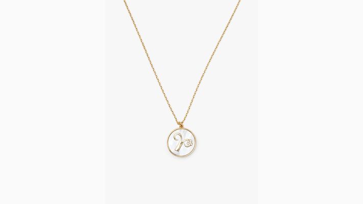 Kate Spade Zodiac In The Stars Mother Of Pearl Pendant, Mother Of Pearl/Gold, Aries