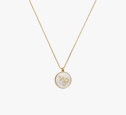 Kate Spade Zodiac In The Stars Mother Of Pearl Pendant, Mother Of Pearl/Gold, Capricorn
