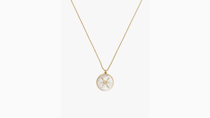 Kate Spade Zodiac In The Stars Mother Of Pearl Pendant, Mother Of Pearl/Gold, Pisces