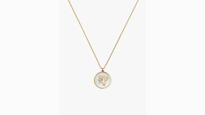 Kate Spade Zodiac In The Stars Mother Of Pearl Pendant, Mother Of Pearl/Gold, Virgo