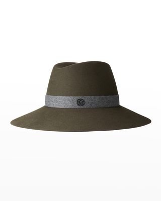 Kate Wide-Brim Wool Felt Fedora Hat