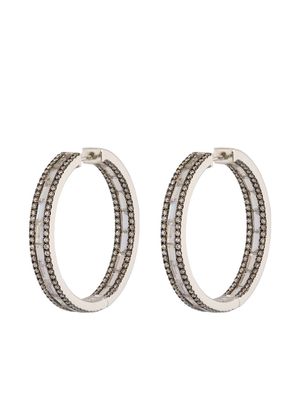 KATHERINE JETTER 18kt white gold diamond hoop earrings - WHTGOLD