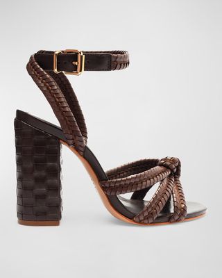 Kathleen Woven Ankle-Strap Sandals