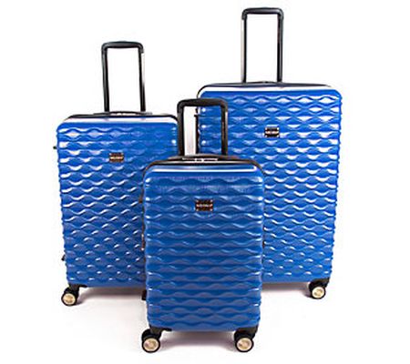 Kathy Ireland Maisy 3-Piece Hardside Luggage Se t - Blue