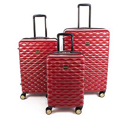 Kathy Ireland Maisy 3-Piece Hardside Luggage Se t - Red