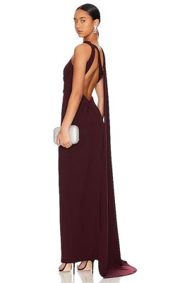 Katie May Amina Gown in Burgundy