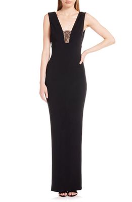 Katie May Janette Lace Inset Gown in Black