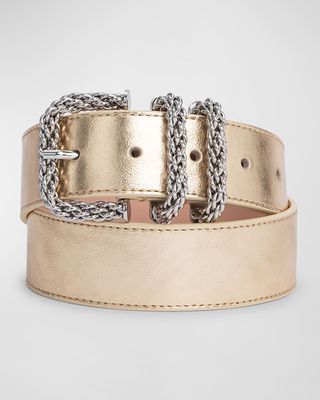 Katina Metallic Leather Belt