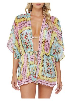 Katrina Shimmer Floral Cover-Up