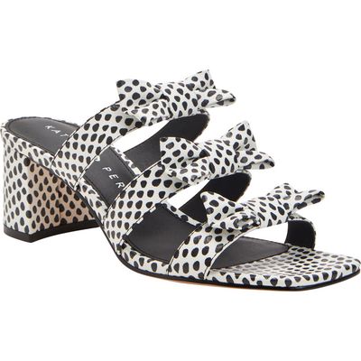 Katy Perry The Bow Sandal in Black White Multi 