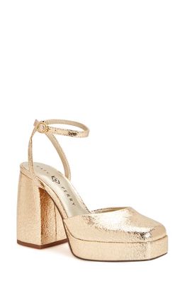 Katy Perry The Uplift Ankle Strap Pump in Gold