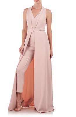 Kay Unger Leighton Maxi Jumpsuit in Soft Blush