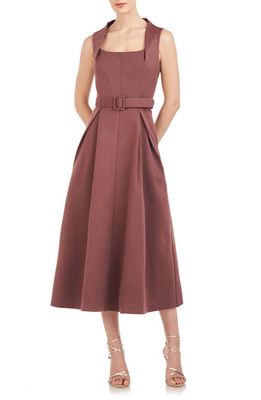 Kay Unger Lucielle Sleeveless Fit & Flare Gown in Mink