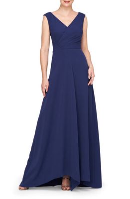 Kay Unger Yara Gown in Dark Indigo 