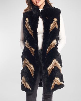 Kayce Knitted Faux Fur Stroller Vest