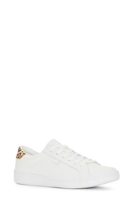 Keds Ace Leo Leather Sneaker in White/Tan