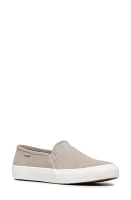 Keds Double Decker Perforated Slip-On Sneaker in Grey Suede