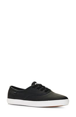 Keds® Champion Lace-Up Sneaker in Black Leather 