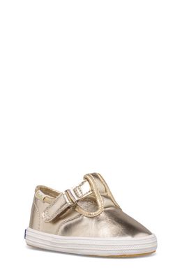Keds® T-Strap Shoe in Champagne Metallic