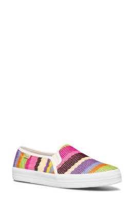 Keds® x kate spade new york double decker crochet knit sneaker in Pink/Multi