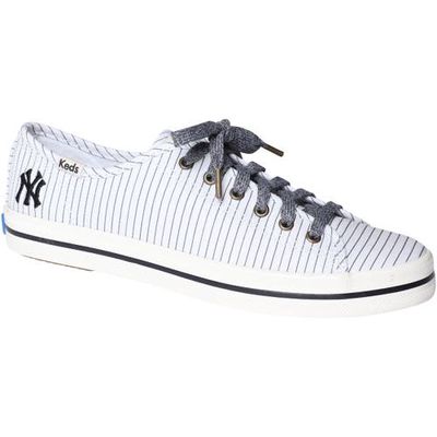 Keds Women's Keds White New York Yankees Kickstart Pinstripe Sneakers