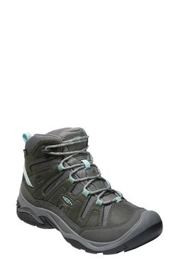 KEEN Circadia Mid Waterproof Hiking Shoe in Steel Grey/Cloud Blue