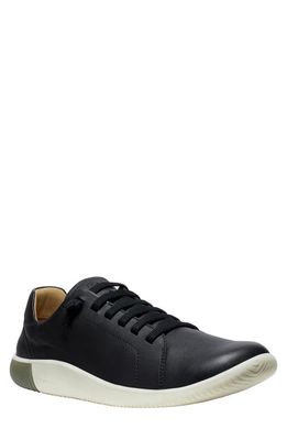 KEEN KNX Leather Sneaker in Black/Star White 