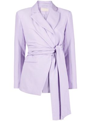 Keepsake The Label belted-waist crepe blazer - Purple
