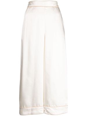 Keepsake The Label contrasting-border flared trousers - Neutrals