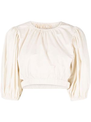 Keepsake The Label cropped half-sleeve blouse - White