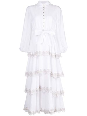 Keepsake The Label Evermore shell-embroidered midi dress - White