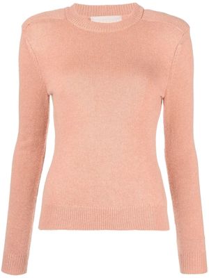 Keepsake The Label padded-shoulder wool-blend jumper - Brown