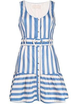 Keepsake The Label Peninsula stripe-print mini dress - Blue