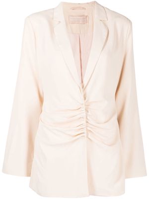 Keepsake The Label ruched-front single-breasted blazer - Neutrals