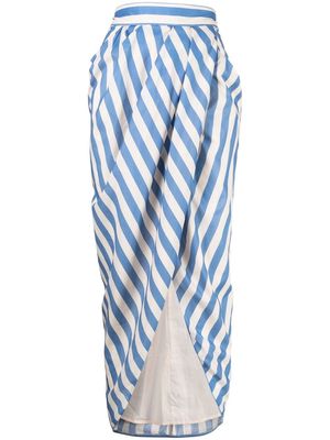 Keepsake The Label striped wrap maxi skirt - Blue