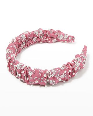 Kelly Ruched Pearly Headband