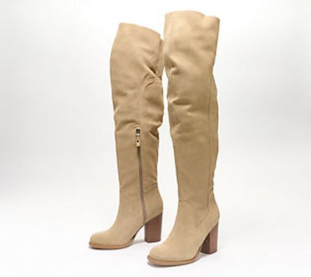 Kelsi Dagger Suede Medium Calf Over the Knee Boots - Logan