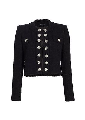 Kendall Crystal ButtonTweed Jacket