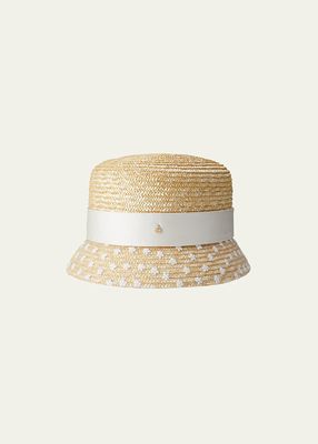 Kendall Mini Bridal Straw Bucket Hat