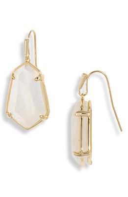 Kendra Scott Alexandria Drop Earrings in Gold Iridescent Clear