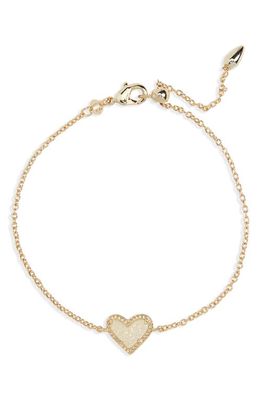 Kendra Scott Ari Heart Pendant Bracelet in Iridescent Drusy