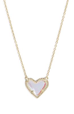 Kendra Scott Ari Heart Pendant Necklace in Dichroic Glass