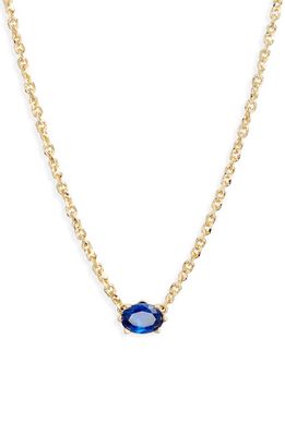 Kendra Scott Cailin Cubic Zirconia Station Necklace in Gold/Blue Crystal